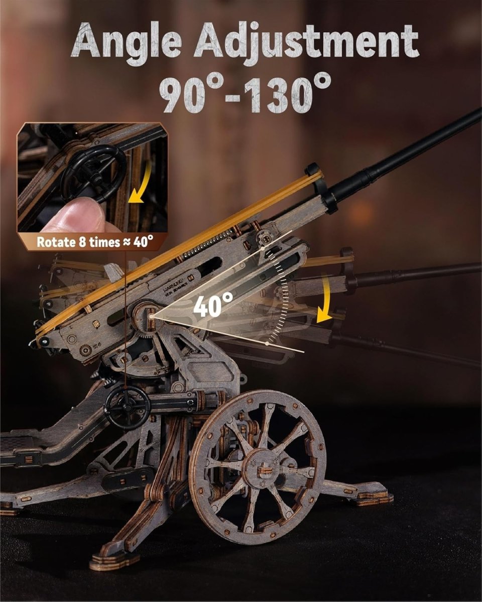 3D Wooden Mechanical Launch Platform Model Kit STEM Display Puzzle - Kwikley
