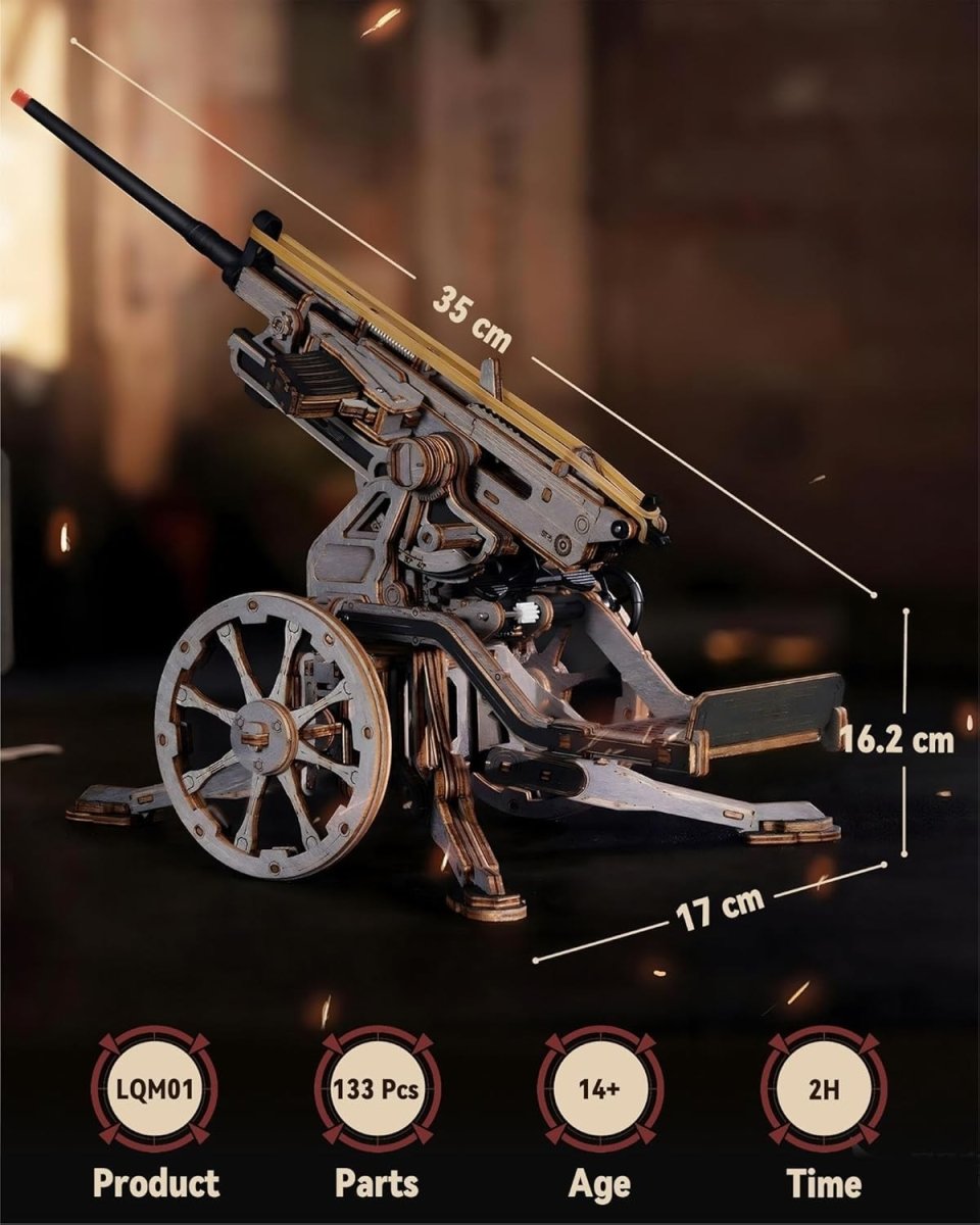 3D Wooden Mechanical Launch Platform Model Kit STEM Display Puzzle - Kwikley