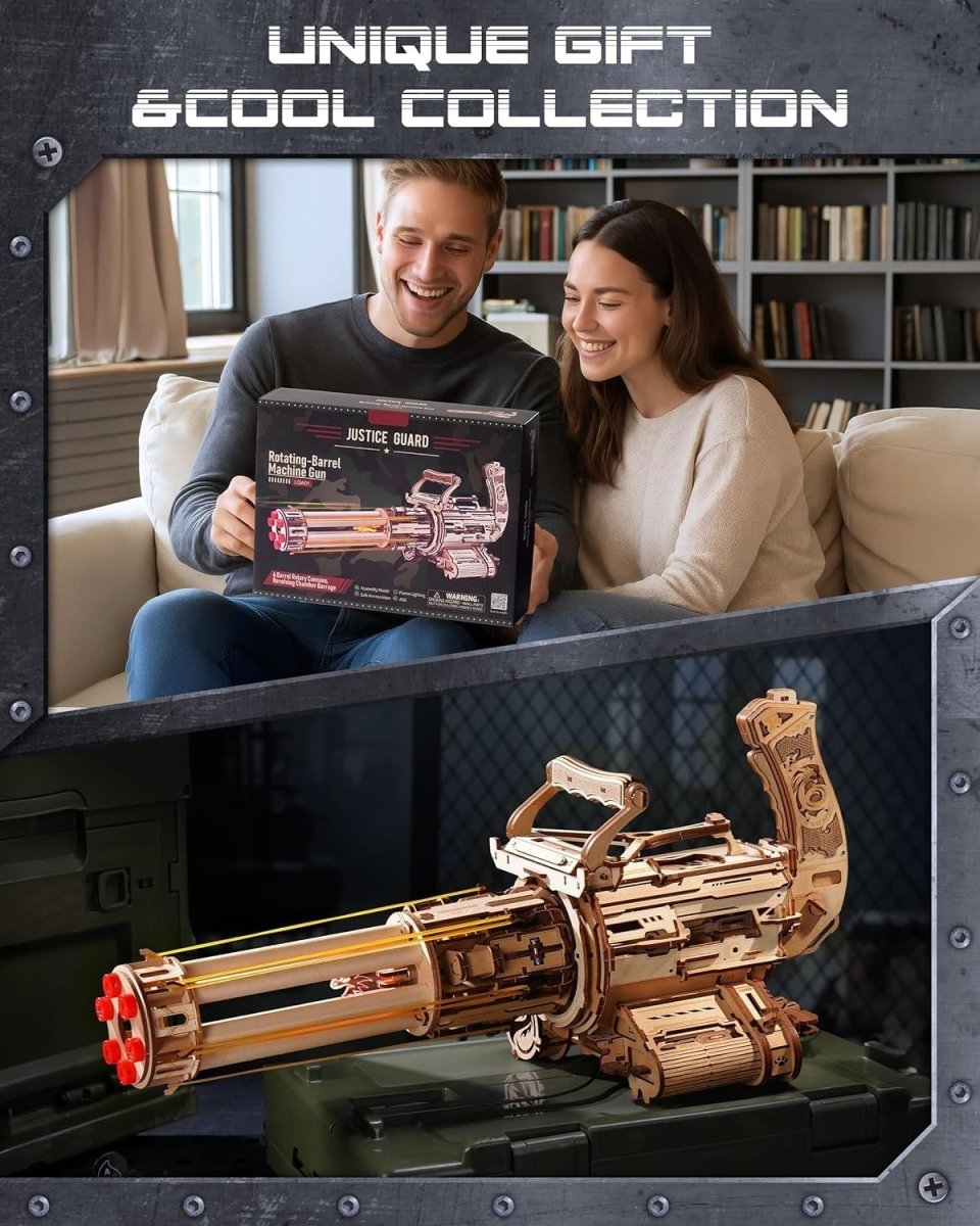 3D Wooden Mechanical Launcher Puzzle 412PCS DIY Model Kit Adult Build - Kwikley