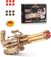 3D Wooden Mechanical Puzzle Kit Rotary Action Model DIY STEM Build - Kwikley