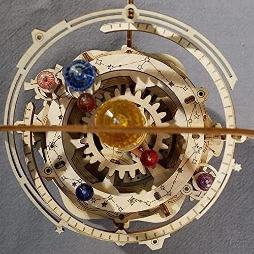 3D Wooden Music Box Puzzle Starry Night Mechanical DIY Model Kit - Kwikley