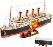 3D Wooden Ocean Liner Puzzle LED Ship Model Kit Nautical Decor Gift - Kwikley