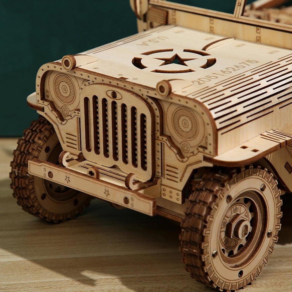 3D Wooden Off Road Car Puzzle DIY Vehicle Model Kit 428PCS STEM Build - Kwikley
