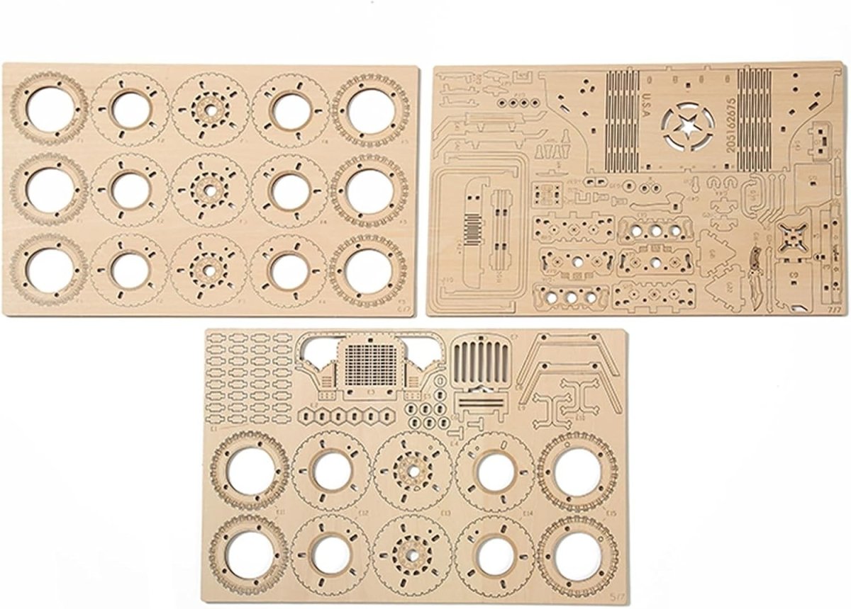 3D Wooden Off Road Car Puzzle DIY Vehicle Model Kit 428PCS STEM Build - Kwikley