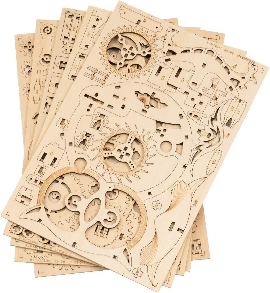 3D Wooden Owl Clock Puzzle DIY Working Desk Clock Model Kit Gift - Kwikley