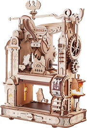 3D Wooden Printing Press Puzzle Mechanical DIY Model Kit 303PCS Adult - Kwikley