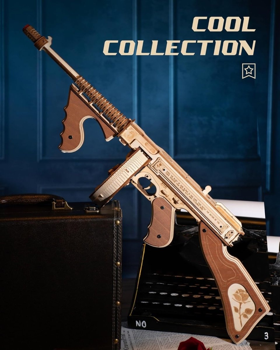 3D Wooden Puzzle Mechanical Toy Model Kit Rubber Band DIY Adult Build - Kwikley