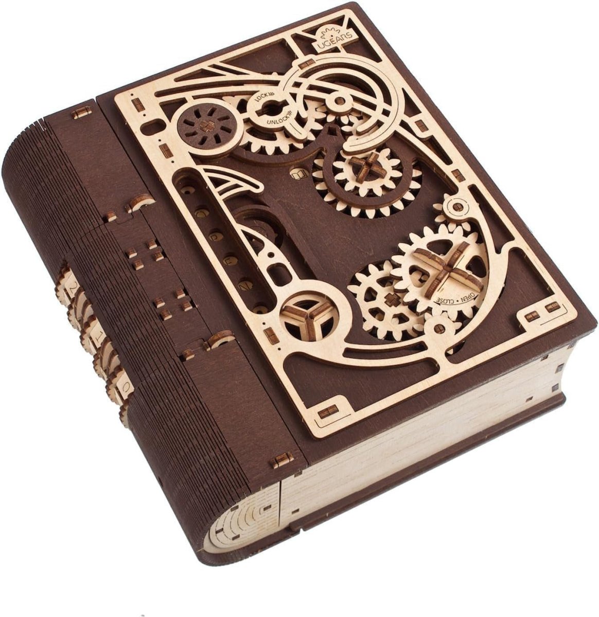 3D Wooden Secret Puzzle Box DIY Steampunk Book Safe Kit 263PCS Adult - Kwikley