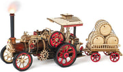 3D Wooden Steam Engine Train Model Kit Motorized LED DIY Puzzle Gift - Kwikley