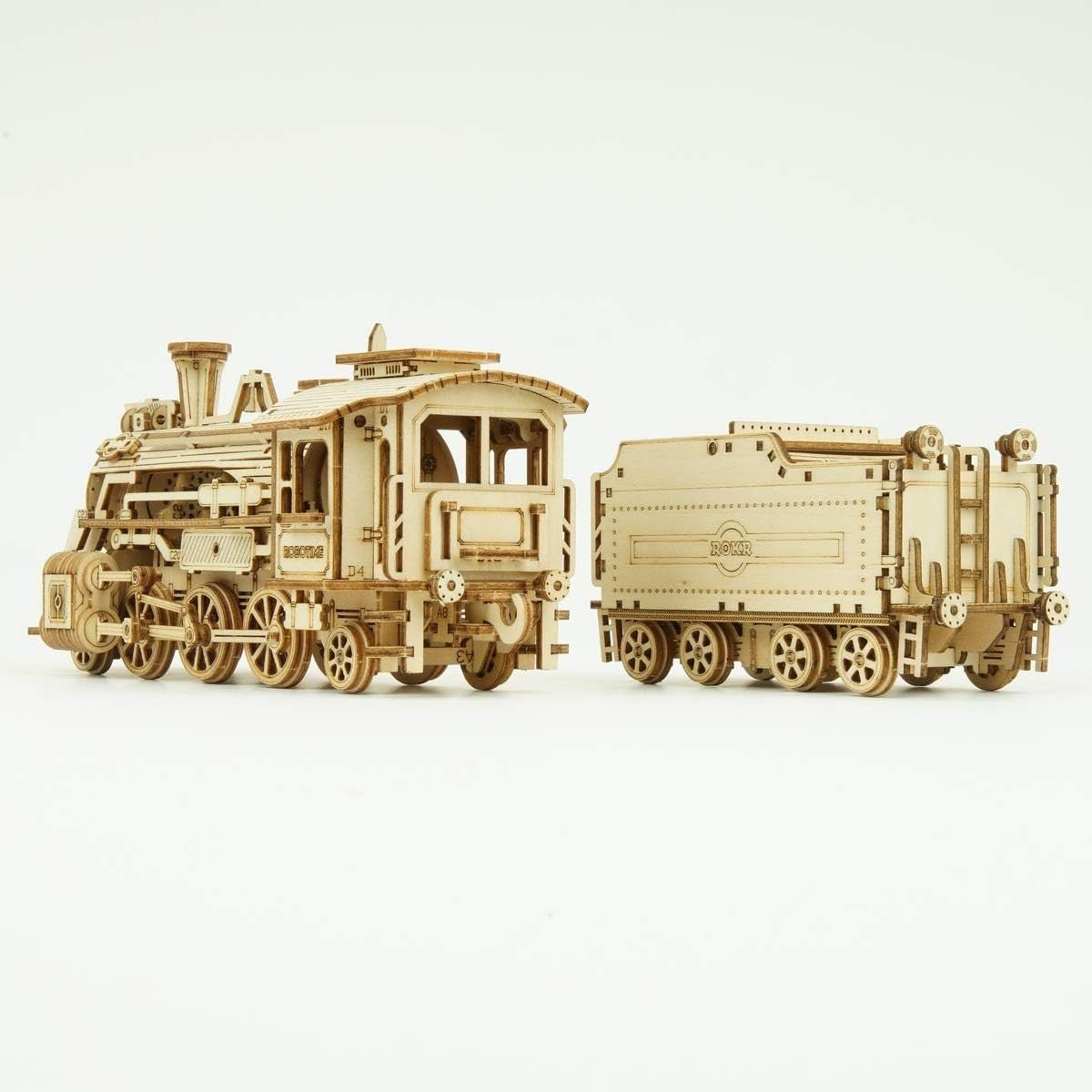 3D Wooden Steam Train Model Kit 308 Piece DIY Locomotive Puzzle Gift - Kwikley