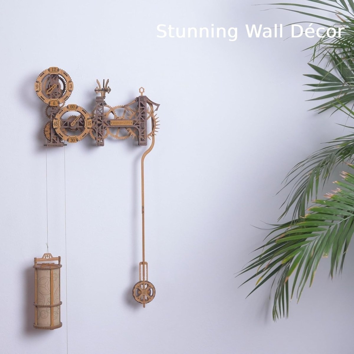3D Wooden Steampunk Wall Clock Puzzle Working Gear Model 288PCS DIY - Kwikley