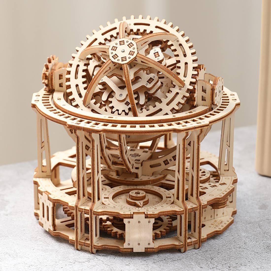 3D Wooden Tourbillon Timer Puzzle 218PCS Mechanical DIY Model Kit - Kwikley