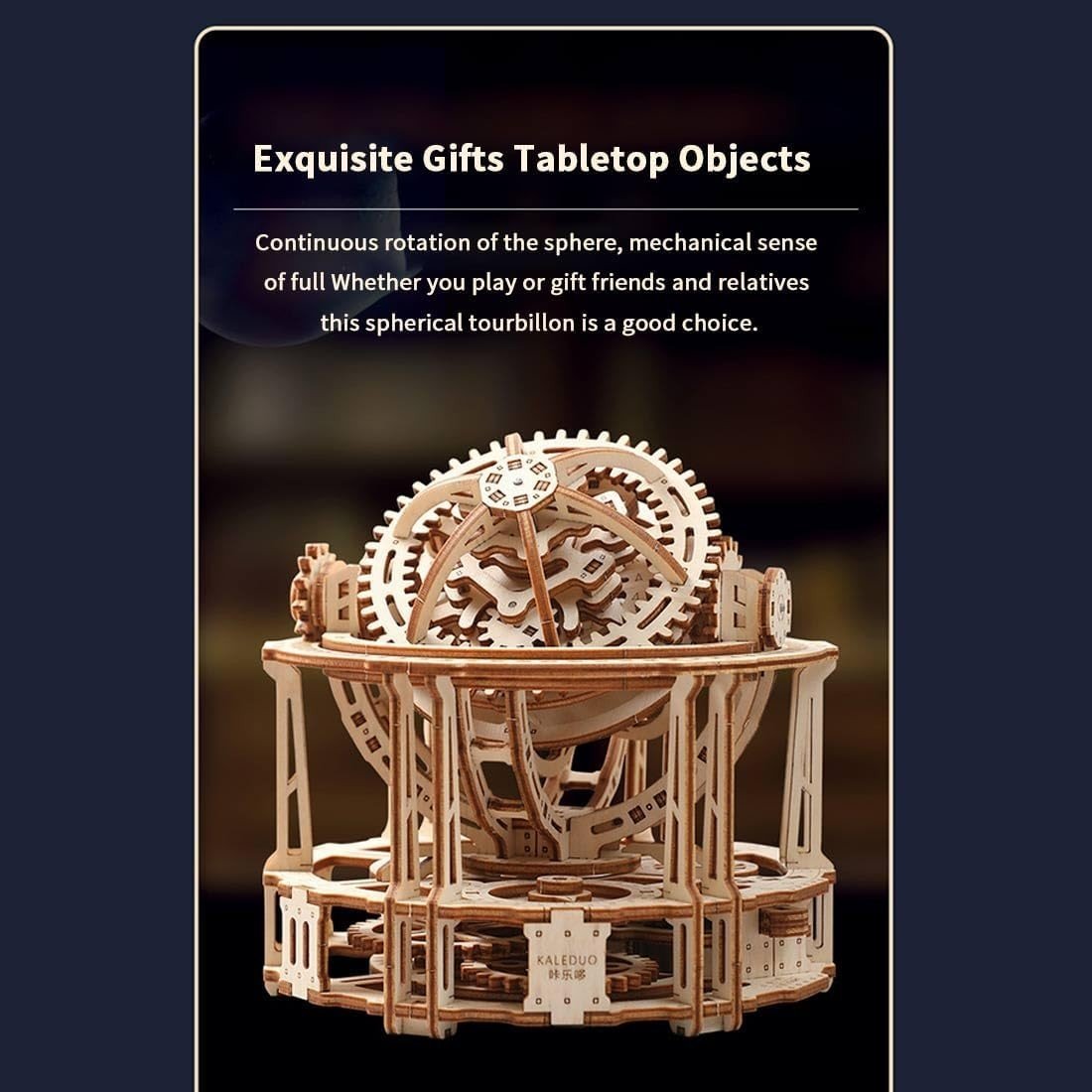 3D Wooden Tourbillon Timer Puzzle 218PCS Mechanical DIY Model Kit - Kwikley