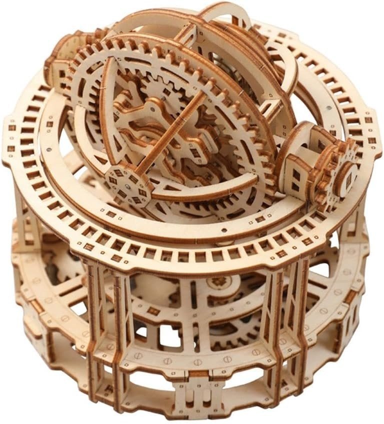 3D Wooden Tourbillon Timer Puzzle 218PCS Mechanical DIY Model Kit - Kwikley