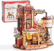 3D Wooden Toy Factory Model Kit Music Lights Mechanical Puzzle DIY - Kwikley