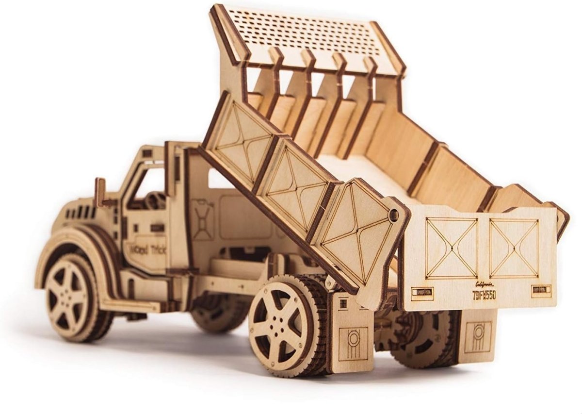 3D Wooden Truck Model Kit 215pc DIY Mechanical Vehicle Puzzle Gift - Kwikley