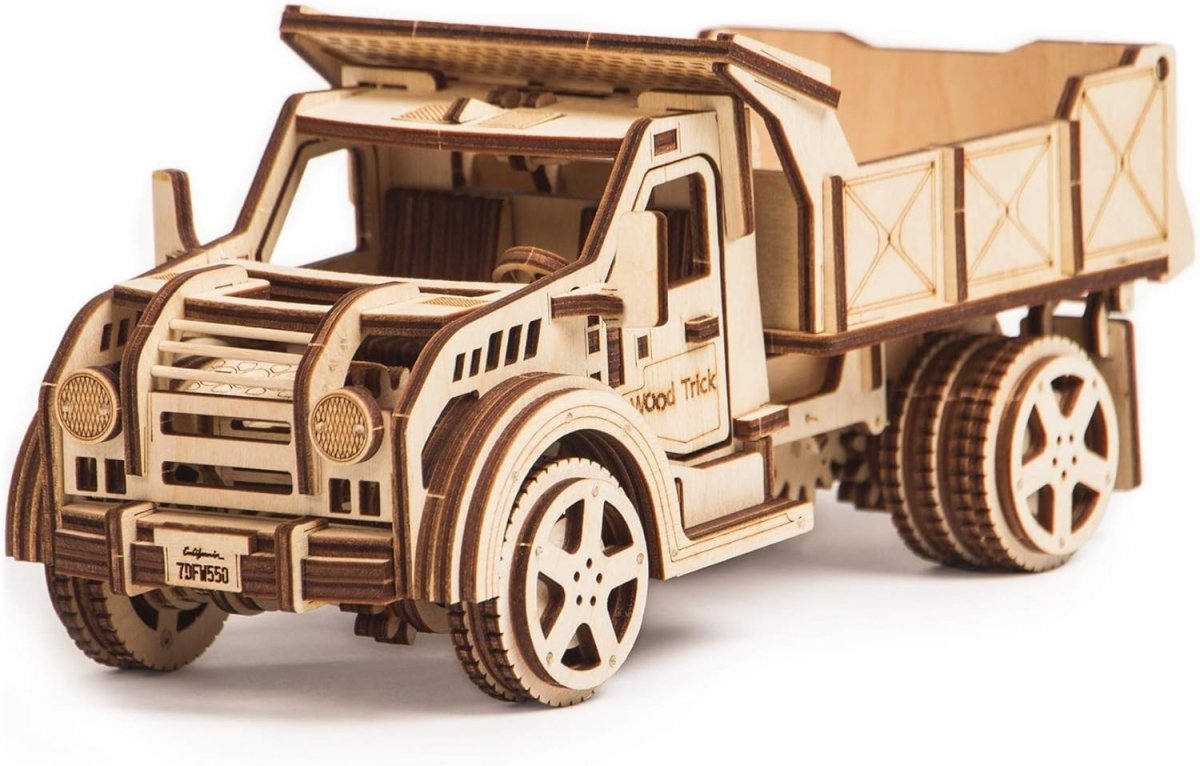 3D Wooden Truck Model Kit 215pc DIY Mechanical Vehicle Puzzle Gift - Kwikley
