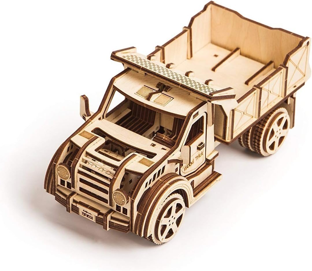 3D Wooden Truck Model Kit 215pc DIY Mechanical Vehicle Puzzle Gift - Kwikley