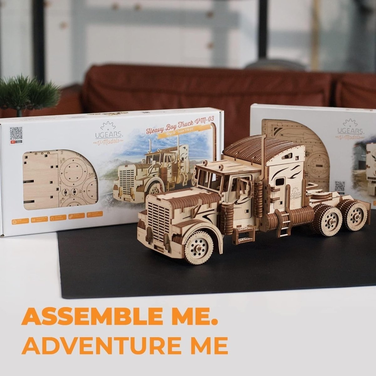 3D Wooden Truck Puzzle Mechanical Model Kit Working Engine DIY Build - Kwikley
