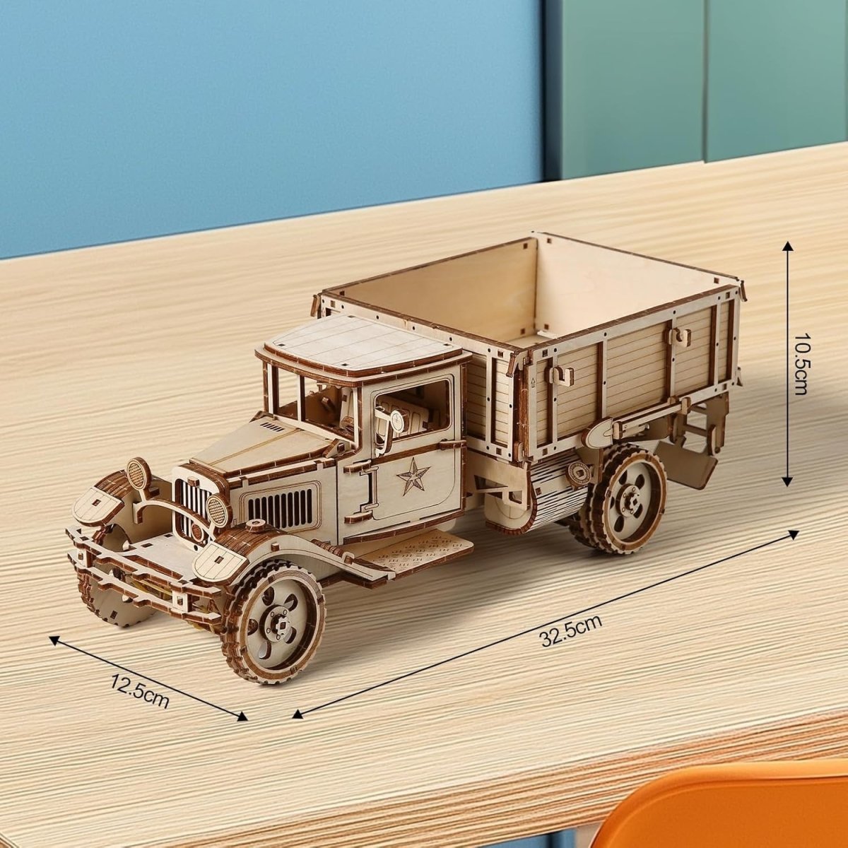 3D Wooden Truck Puzzle Model Kit DIY Vehicle Building Set Home Decor - Kwikley