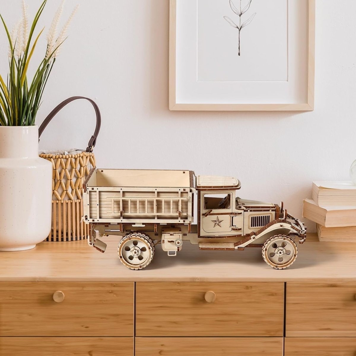 3D Wooden Truck Puzzle Model Kit DIY Vehicle Building Set Home Decor - Kwikley
