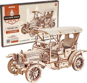 3D Wooden Vintage Car Puzzle DIY Mechanical Model Kit Adult Gift 296PCS - Kwikley