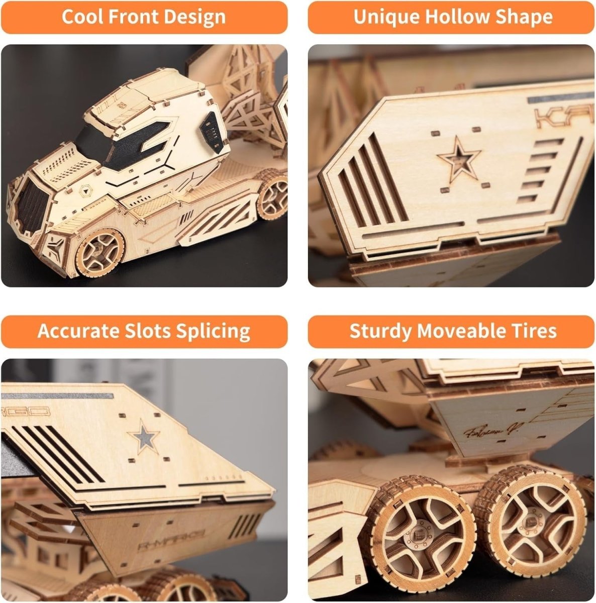 3D Wooden Wine Rack Truck Puzzle DIY Vehicle Model Holder 287PCS Decor - Kwikley