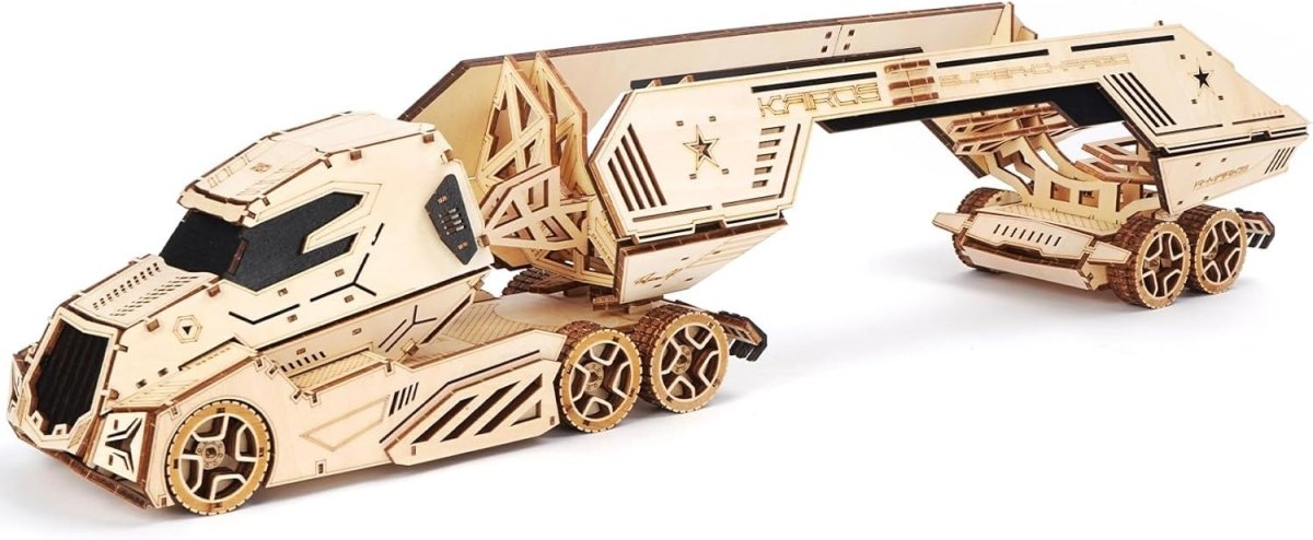 3D Wooden Wine Rack Truck Puzzle DIY Vehicle Model Holder 287PCS Decor - Kwikley