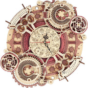 3D Wooden Zodiac Wall Clock Puzzle DIY Working Clock Model Kit Gift - Kwikley