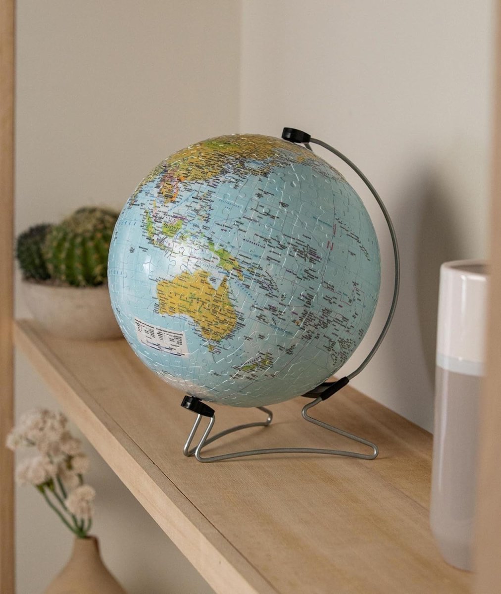 3D World Globe Puzzle 540 Piece Educational Jigsaw Kids Adults Gift - Kwikley