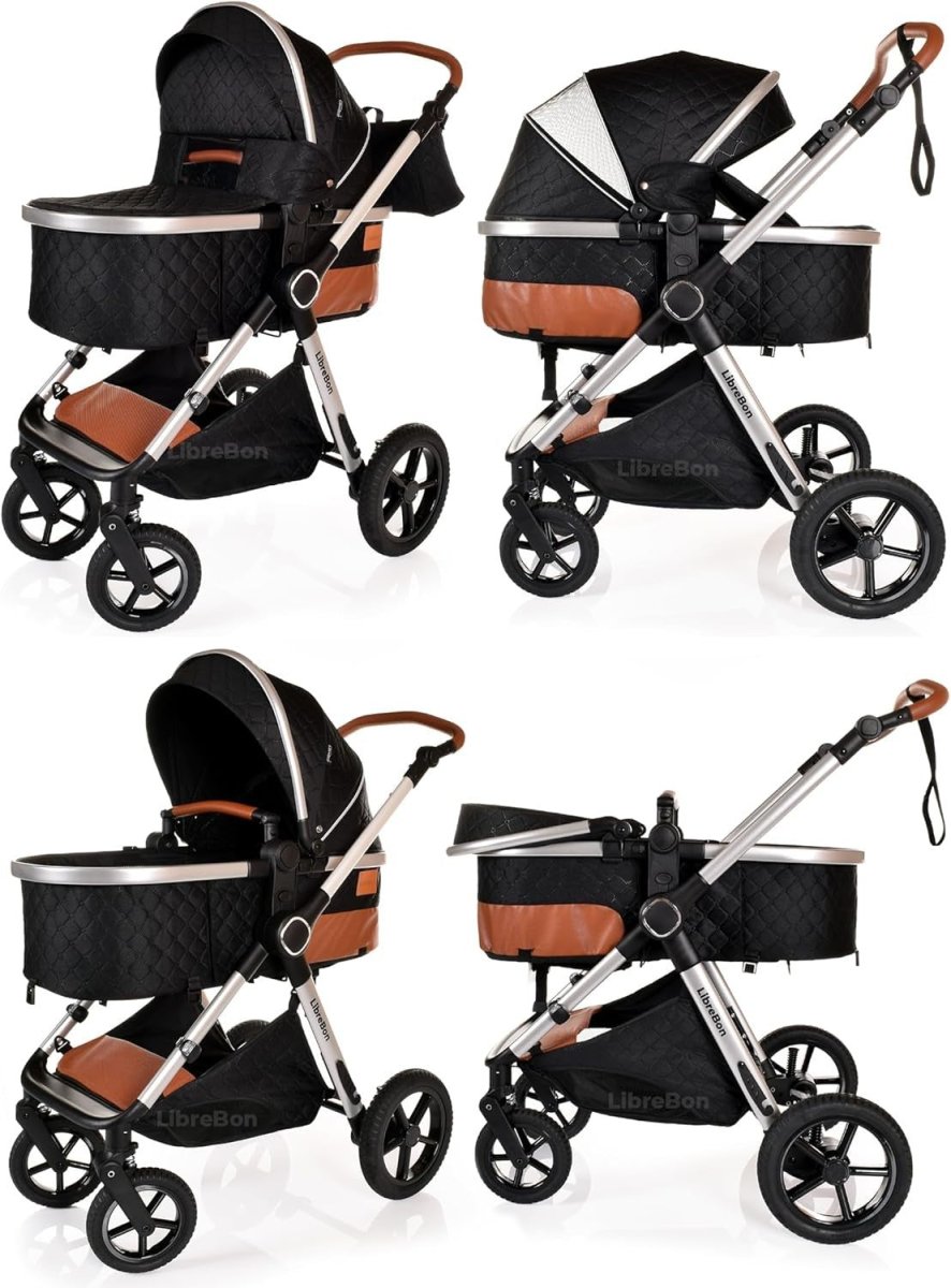 3in1 Baby Travel System Pram Pushchair Car Seat Folding Stroller - Kwikley