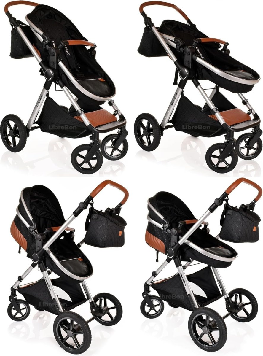3in1 Baby Travel System Pram Pushchair Car Seat Folding Stroller - Kwikley
