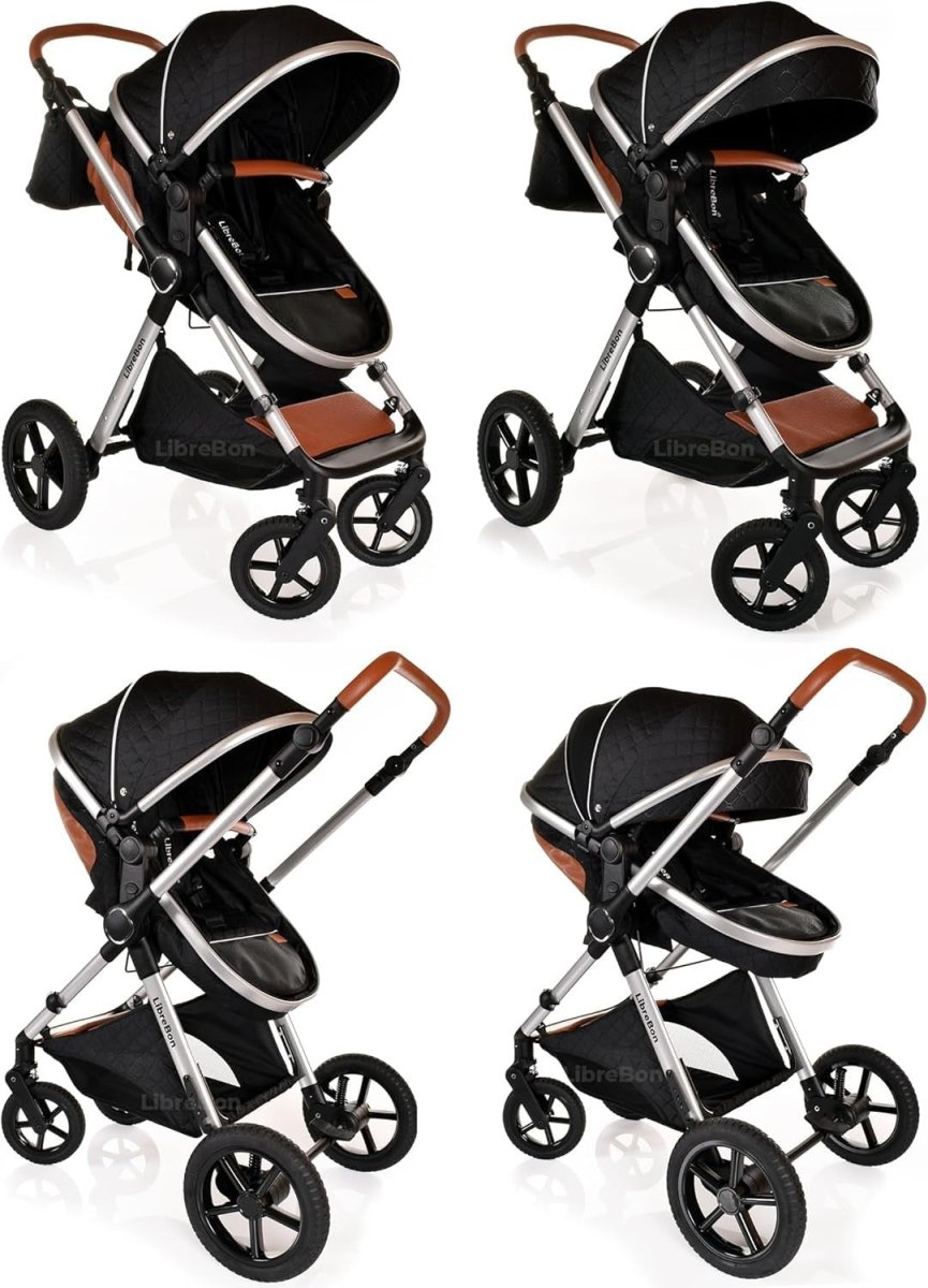 3in1 Baby Travel System Pram Pushchair Car Seat Folding Stroller - Kwikley