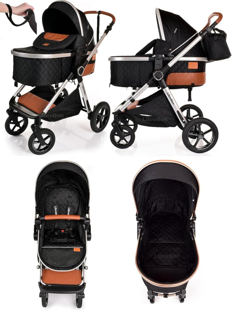 3in1 Baby Travel System Pram Pushchair Car Seat Folding Stroller - Kwikley