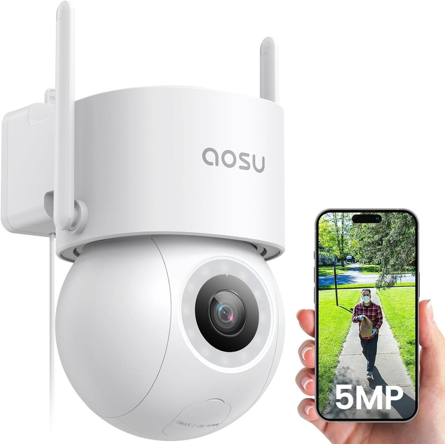 3K PTZ Security Camera Outdoor WiFi 360° Auto Tracking Night Vision - Kwikley