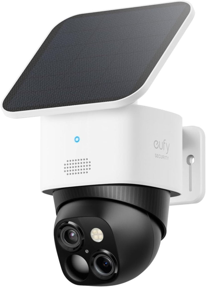 3K Solar Security Camera Outdoor Wireless 360° PTZ Dual Lens 8X Zoom - Kwikley