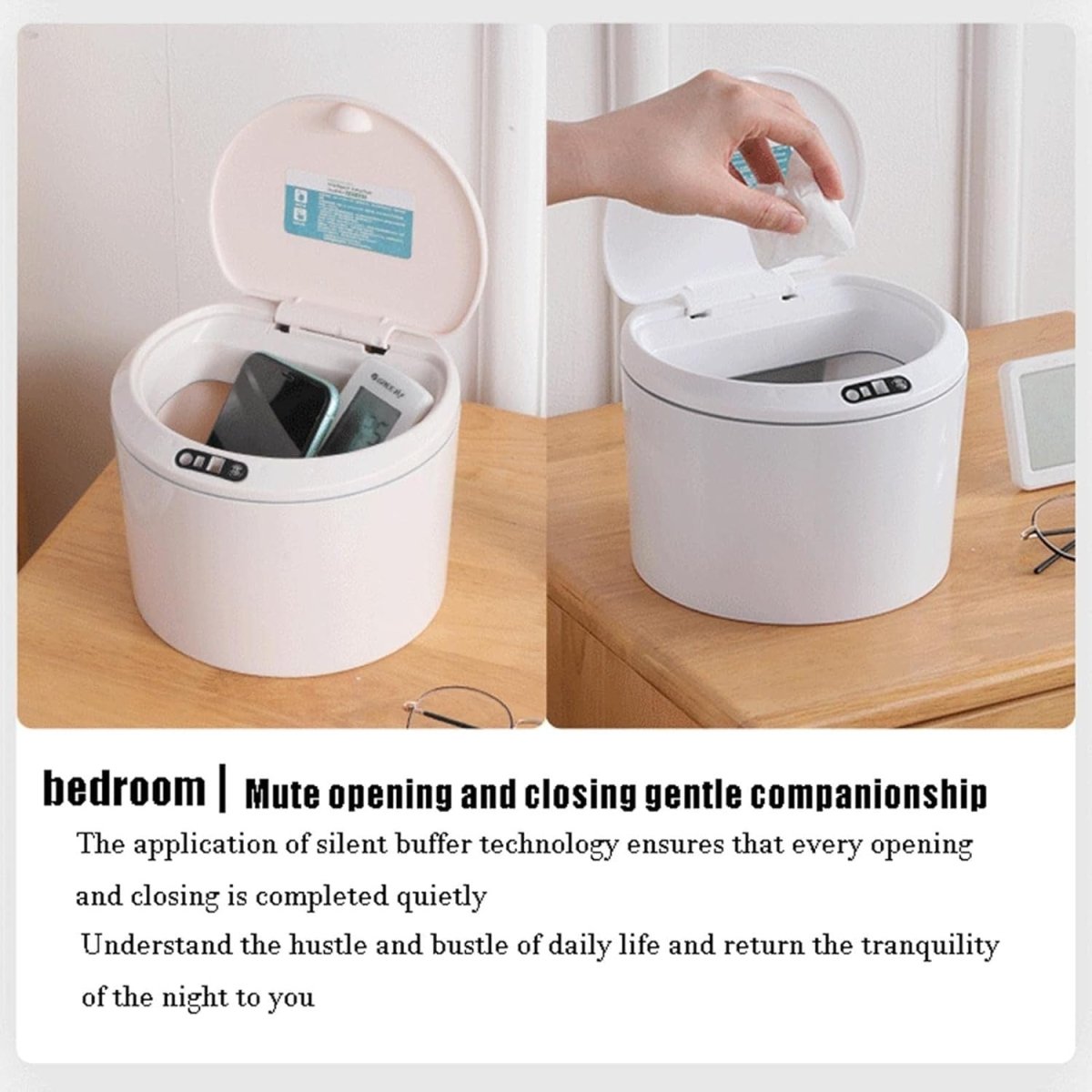 3L Automatic Sensor Trash Can USB Rechargeable Touchless Bin - Kwikley