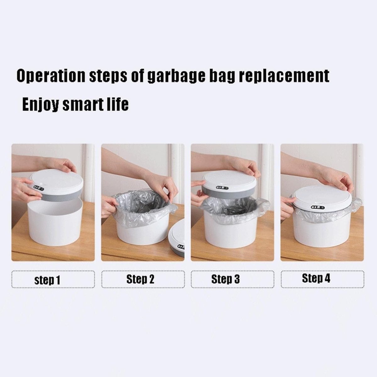 3L Automatic Sensor Trash Can USB Rechargeable Touchless Bin - Kwikley