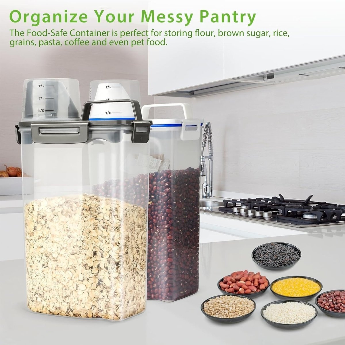 3L BPA Free Airtight Dry Food Storage Container w Spout - Kwikley