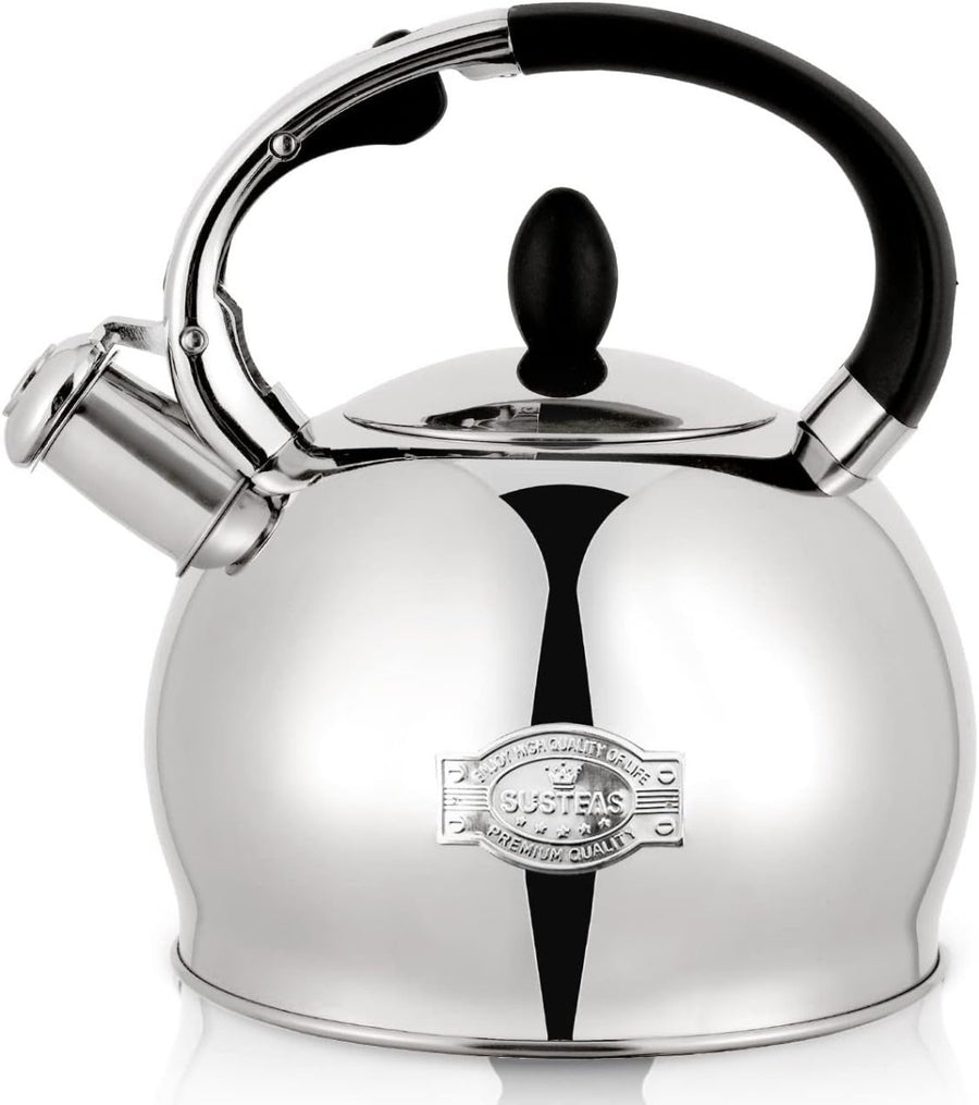 3L Stainless Steel Whistling Tea Kettle Stove Top Teapot Silver - Kwikley