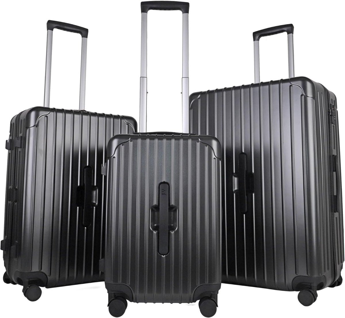 3pc Hard Shell Suitcase Set Cabin Medium Large TSA Lock 4 Wheel Spinner - Kwikley
