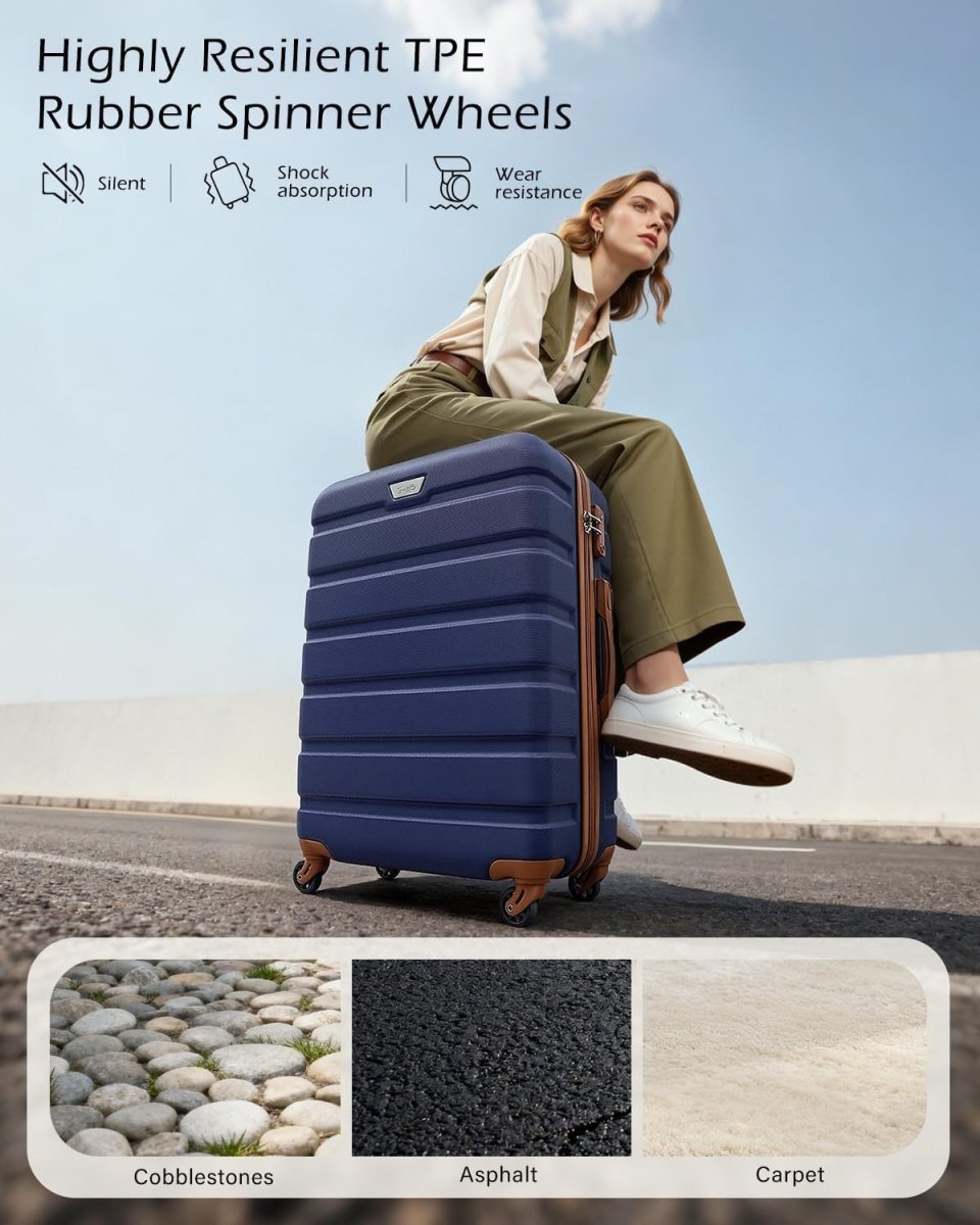 3pc Luggage Set Carry On Medium Large Lightweight TSA Spinner Wheels - Kwikley
