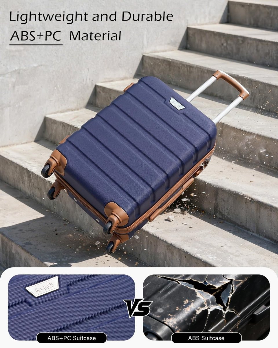 3pc Luggage Set Carry On Medium Large Lightweight TSA Spinner Wheels - Kwikley