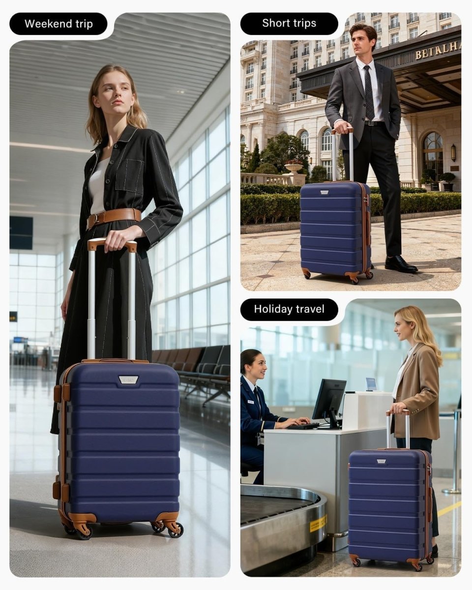 3pc Luggage Set Carry On Medium Large Lightweight TSA Spinner Wheels - Kwikley