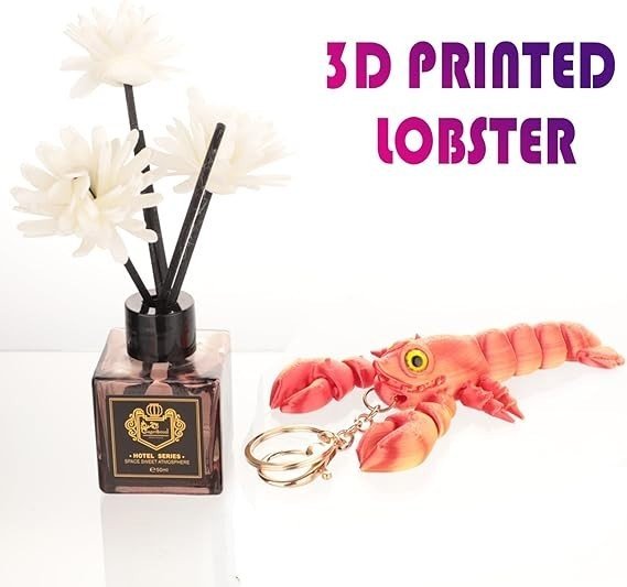 3pcs 3D Printed Lobster Fidget Keychain Desk Stress Relief Toy - Kwikley