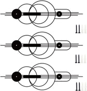 3Pcs Black Abstract Metal Wall Art Geometric Decor - Kwikley