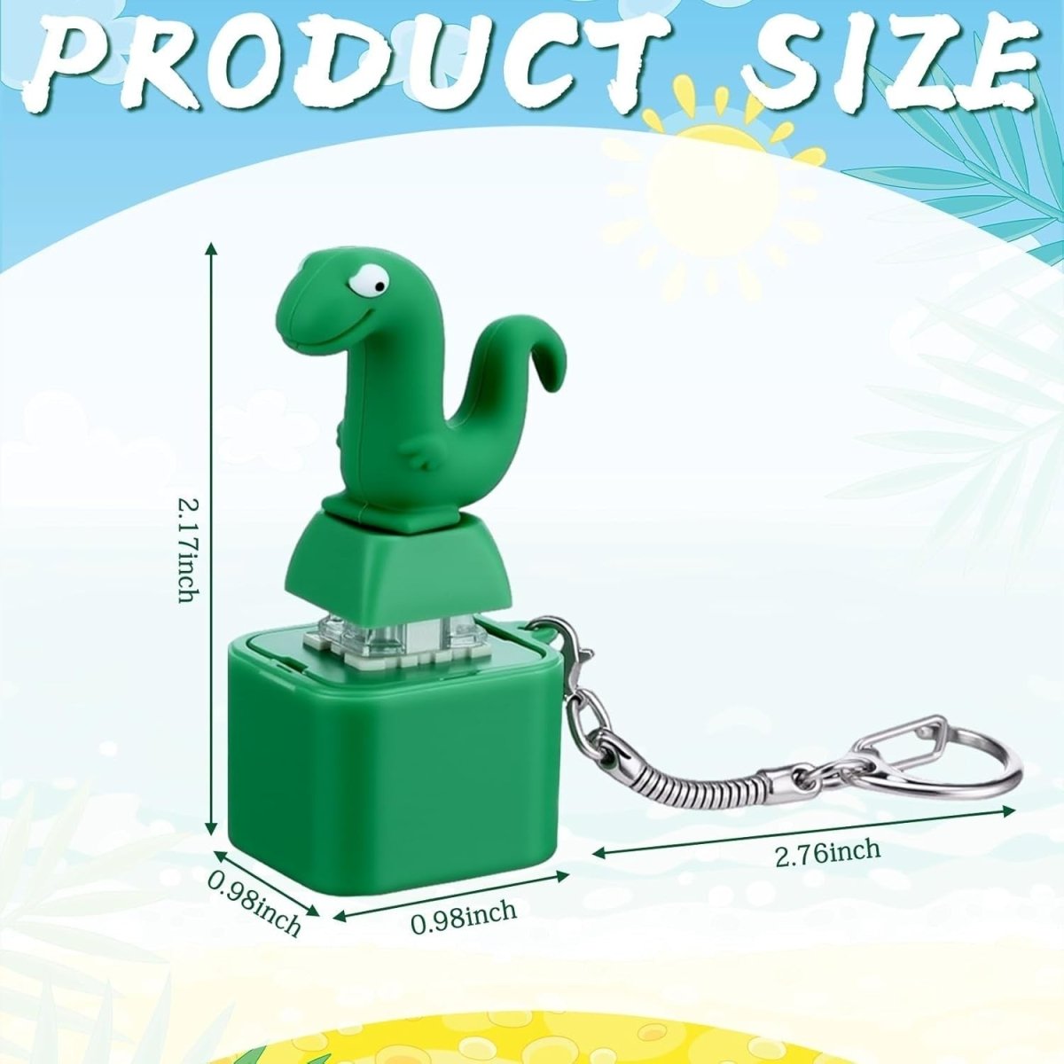 3pcs Lizard Sound Fidget Keychain LED Clicker Stress Relief Toy - Kwikley