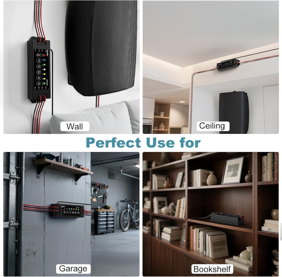 4 Channel Bluetooth Amplifier 200W Home Speaker Receiver - Kwikley