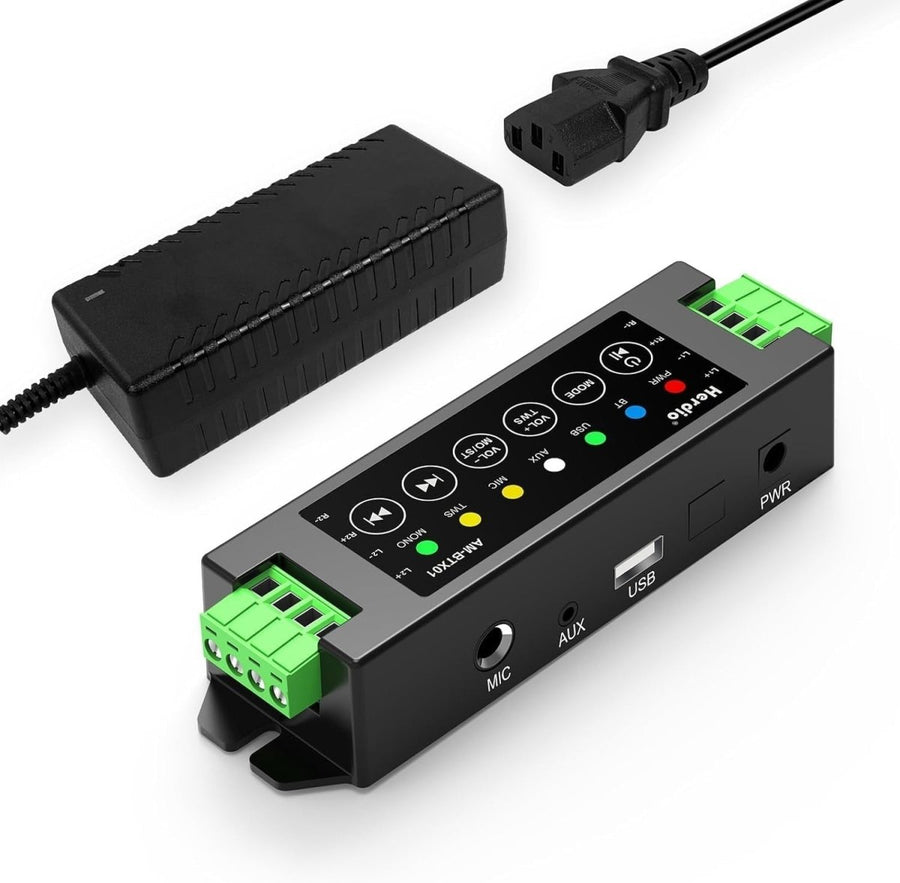 4 - Channel Bluetooth Amplifier 200W USB AUX TWS 40W Each - Kwikley