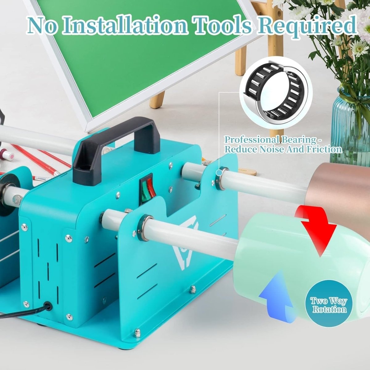 4 Cup Tumbler Turner Machine Electric Epoxy Resin Spinner with On Off Switch - Kwikley